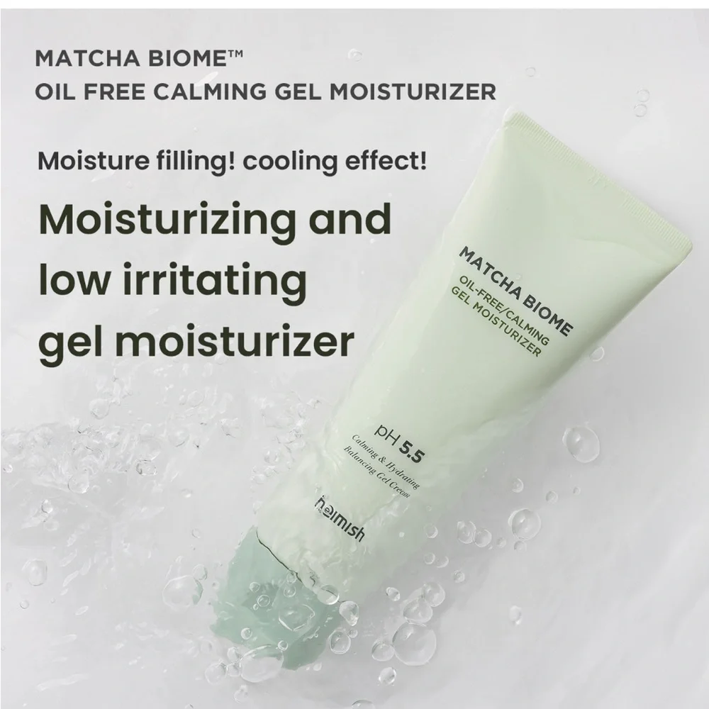 Heimish Matcha Biome Oil-Free Calming Gel Moisturizer - Green Vegan 100 ml New